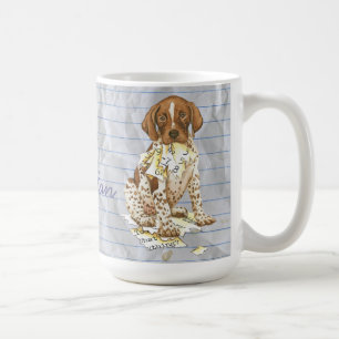 Mein deutscher Kurzzeitpointer hat meinen Lektions Kaffeetasse
