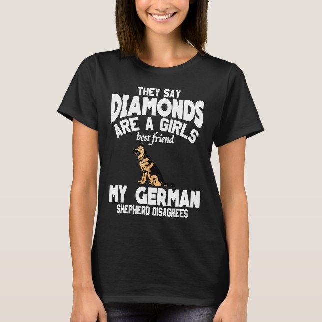 Mein deutscher Schäferhund ist mein bester Freund, T-Shirt (Vorderseite)