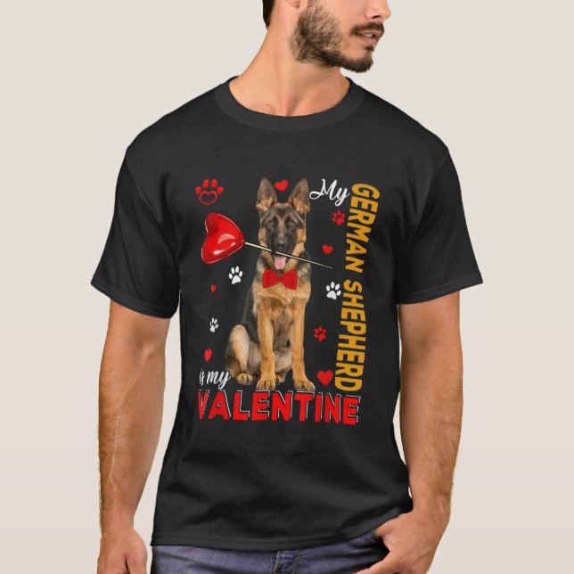Mein deutscher Schäferhund ist mein Niedlicher Val T-Shirt (Vorderseite)