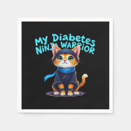 Mein Diabetes Ninja Krieger steht fest Serviette