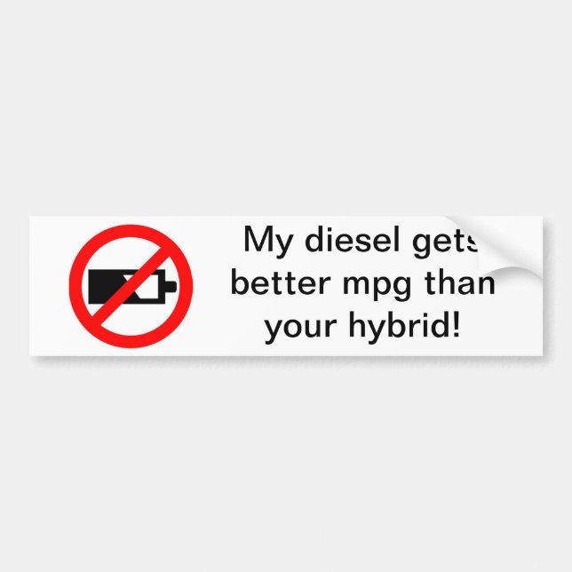 Mein Diesel erhält besseres MPG als Ihre Kreuzung! Autoaufkleber (Vorne)