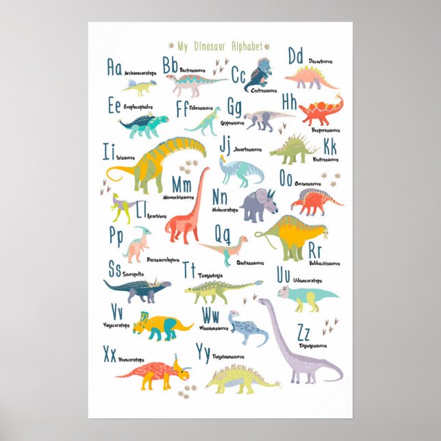 Mein Dinosaur Alphabet Poster (Vorne)