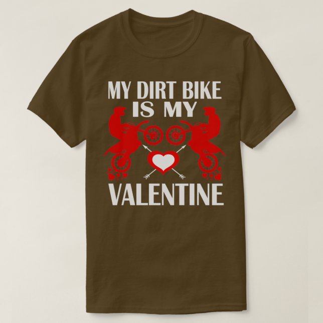 Mein Dirt Bike ist mein Niedliches Red Dirt Bike V T-Shirt (Design vorne)