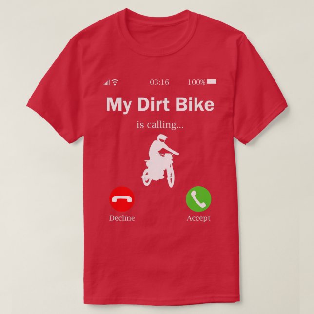 Mein Dirt Bike nennt Dirt Bike Geschenkmotocross T-Shirt (Design vorne)