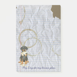 Mein Doberman Ate mein Lektionsplan Post-it Klebezettel