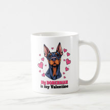Mein Doberman ist mein Valentinhund Niedlich Funny