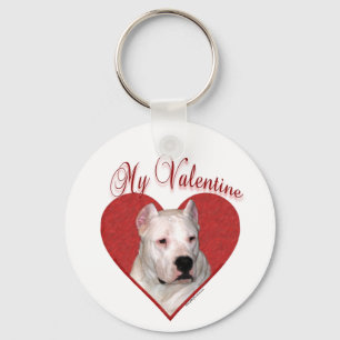Mein Dogo Argentino Valentine Schlüsselanhänger