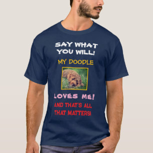 Mein Doodle liebt mich Navy Blau Herren T-Shirt