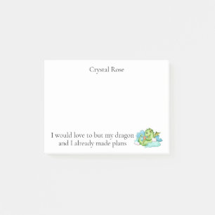 Mein Drache und ich haben Pläne gemacht  Post-it Klebezettel