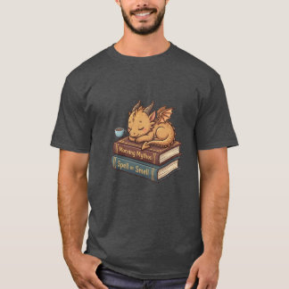 Mein Drachen-Brew-Funny-Bookworm-&-Kaffee-Aufklebe T-Shirt