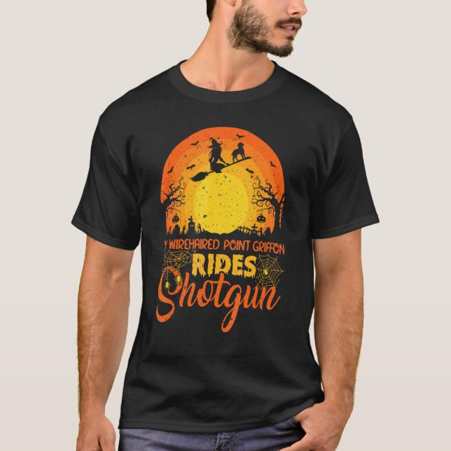 Mein Drahthaar pointing Griffon Dog Ride Shotgun H T-Shirt (Vorderseite)
