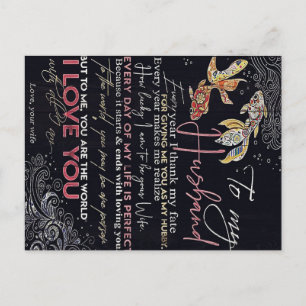 Mein Ehemann-Brief Bester Vatertag Gegenwart Postkarte