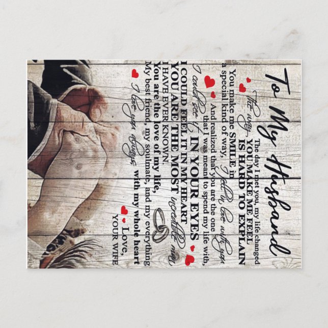 Mein Ehemann-Brief | Neue Wohngestaltung Ankündigungspostkarte (Vorderseite)