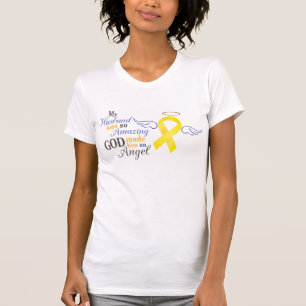 Mein Ehemann ein Engel - Blasen-Krebs T-Shirt
