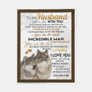 Mein Ehemann, ein Paar Wolf-Geschenk, ein Hochzeit Fleecedecke