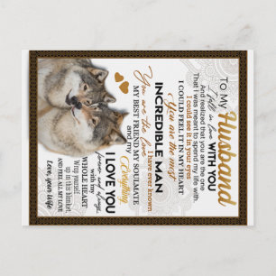 Mein Ehemann, ein Paar Wolf-Geschenk, ein Hochzeit Postkarte