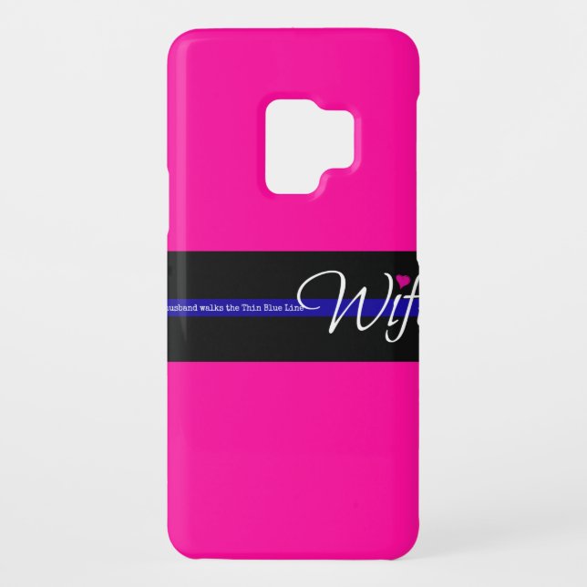 Mein Ehemann geht dünne Blue Line Case-Mate Samsung Galaxy Hülle (Rückseite)