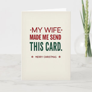 Mein Ehepartner hat mich Weihnachtskarte machen la Karte