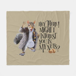 Mein Eichhörnchen Nüsse Fleecedecke