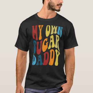 Mein eigener Sugar Daddy Groovy Retro Sunset Wavy T-Shirt
