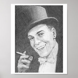Mein eigener Zeichnend Gentleman in Top Hat Art Po Poster