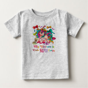 Mein Einhorn ist Kinda Bow Crazy für Babys Baby T-shirt