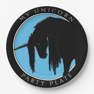 Mein Einhorn-Party (hellblau) Pappteller