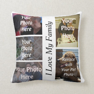Mein einzigartiges Familien-Foto Kissen