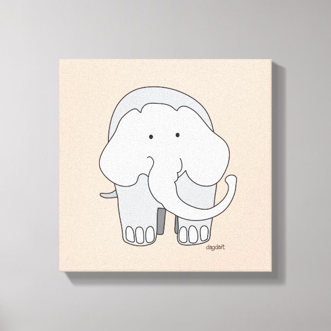 Mein Elefant Custom 12x12 Leinwand Art (Vorderseite)