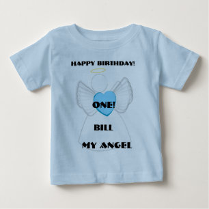 Mein Engel 1. Geburtstag individuell gestalten Baby T-shirt