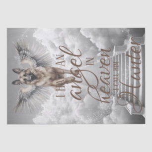 Mein Engel, deutscher Schäferhund im Himmel Seidenpapier