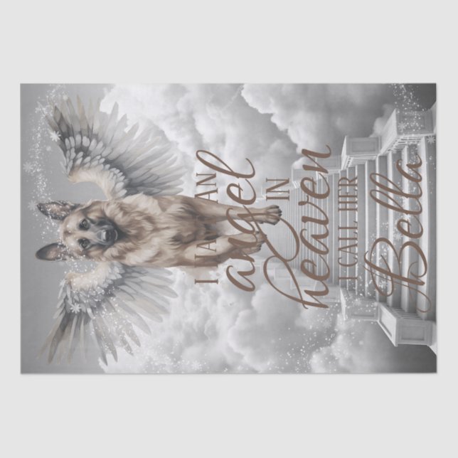 Mein Engel, deutscher Schäferhund im Paradies Seidenpapier (Vorderseite)