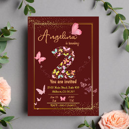 Mein Engel wird zwei: Mein Schmetterling hat Gebur Einladung