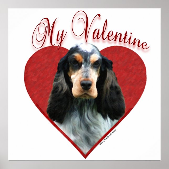 Mein Englisch Cocker Spanisch Valentine Poster (Vorne)