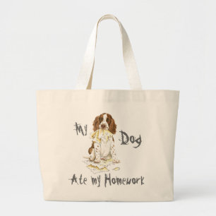 Mein Englisch Springer Spaniel Ate Meine Hausaufga Jumbo Stoffbeutel