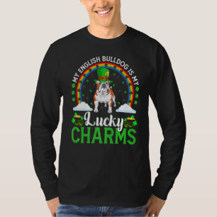 Mein englischer Bulldog ist mein Glücksbringer St T-Shirt