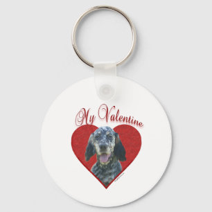 Mein englischer Setter Valentine Schlüsselanhänger