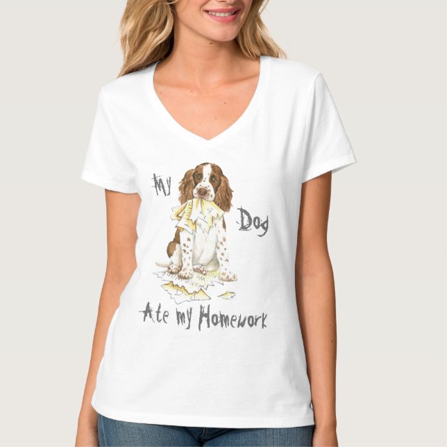 Mein englischer SpringerSpaniel aß meine T-Shirt (Vorderseite)