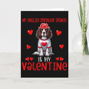 Mein English Springer Spaniel ist mein Valentinsta Karte