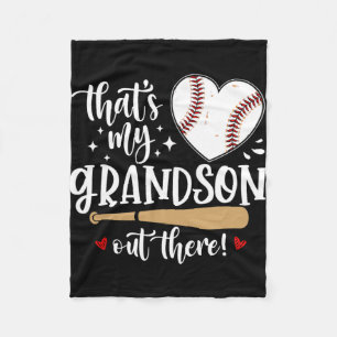 Mein Enkel da draußen Baseball-Oma Muttertag Fleecedecke