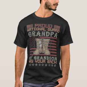 Mein Enkel hat deinen Rücken Stolz Nationalgarde T-Shirt