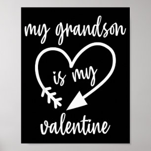 Mein Enkel ist mein Valentinstag Cute Valentinstag Poster