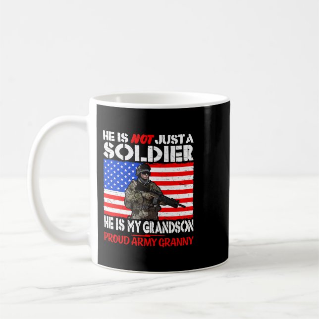 Mein Enkel ist Soldat der Proud Army Granny 2milit Kaffeetasse (Links)