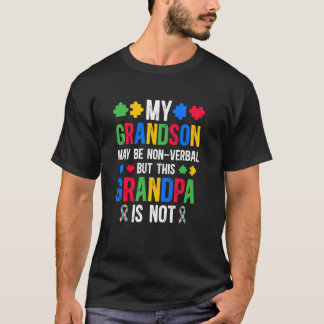 Mein Enkel stolz Autismus Opa Autismus Krieger Gr T-Shirt