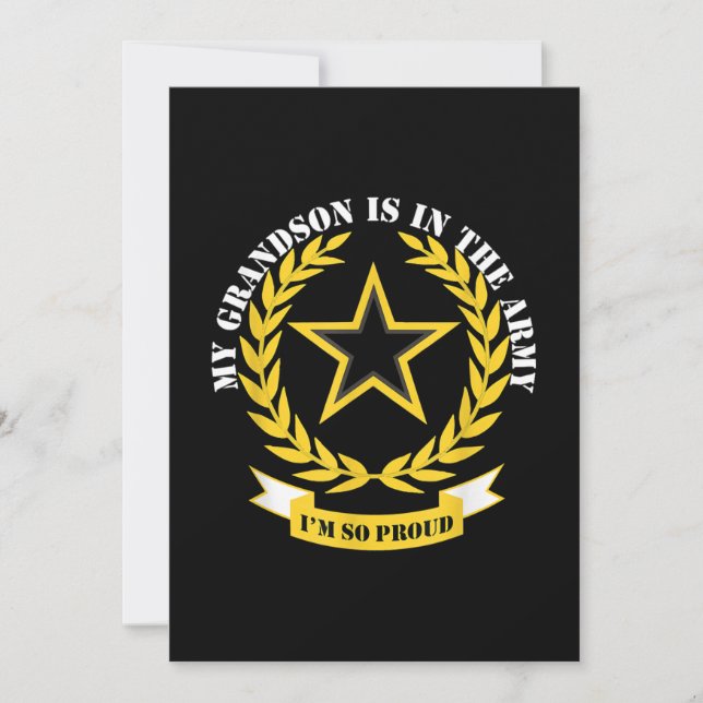 Mein Enkelsohn ist ein Geschenk der Armee Einladung (Vorderseite)