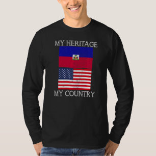 Mein Erbe mein Land Haitianischer Amerikaner Er T-Shirt