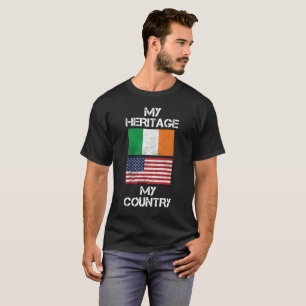 Mein Erbe mein Land-irischer amerikanischer T - T-Shirt
