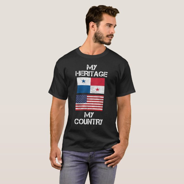 Mein Erbe mein Land-panamesischer amerikanischer T T-Shirt (Vorne ganz)