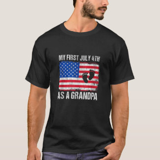 Mein erster 4. Juli als Opa 2025 USA American Fla T-Shirt