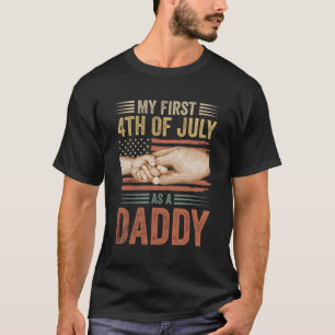 Mein erster 4. Juli als Papa US-amerikanische Flag T-Shirt